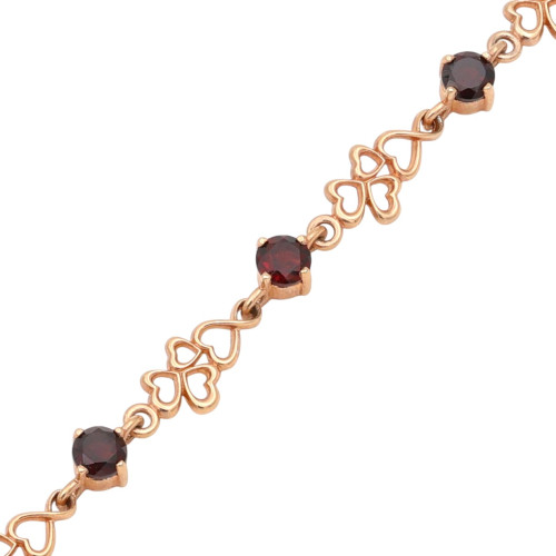 Браслет с гранатами