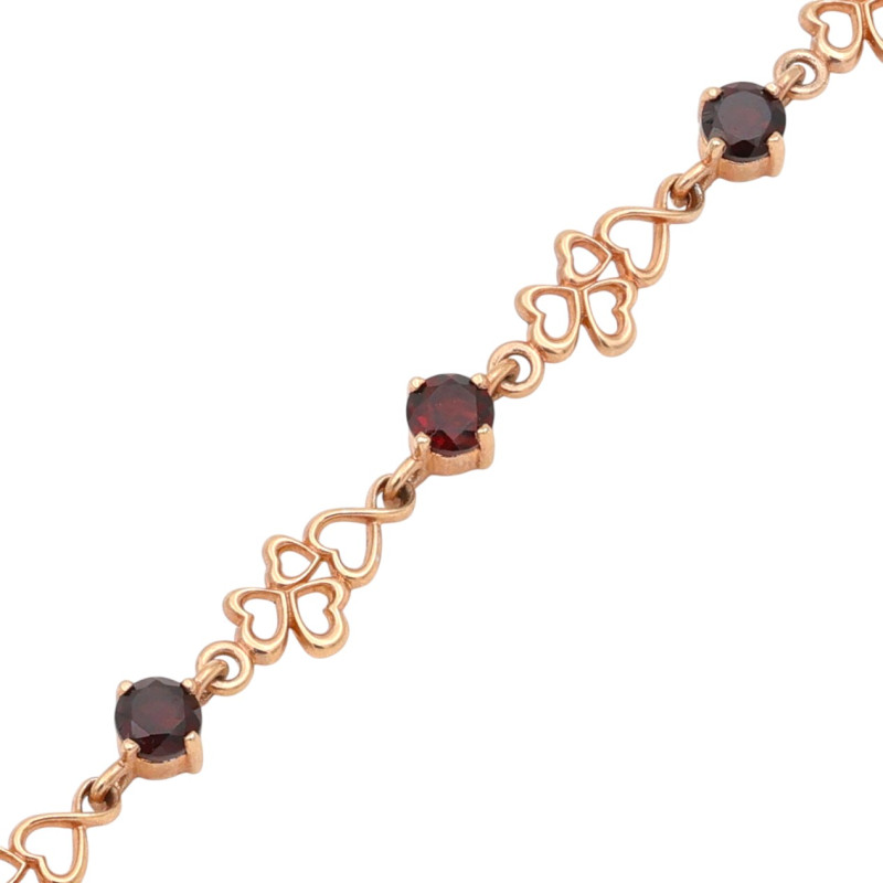 Браслет с гранатами