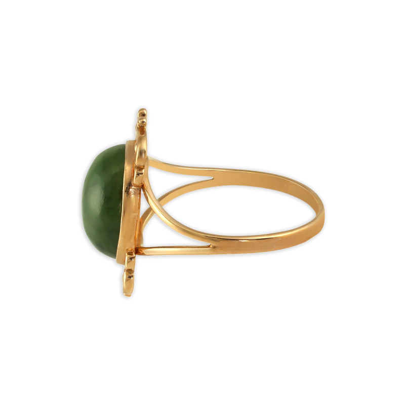 Кольцо серебряное с натуральным нефритом