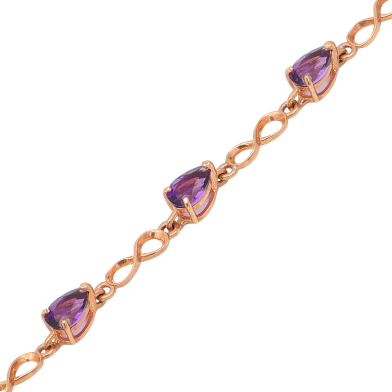 Браслет с аметистами