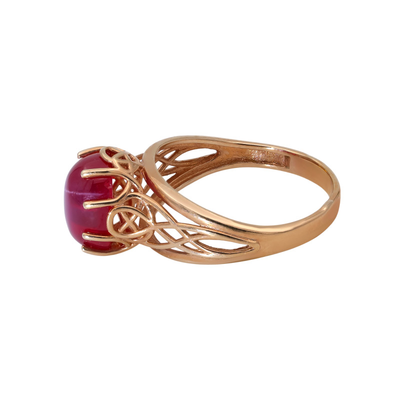 Кольцо серебряное с рубином