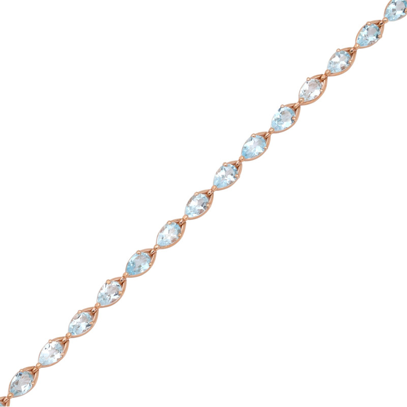 Браслет с натуральными топазами