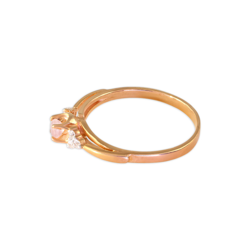 Серебряное кольцо с халцедоном и фианитами