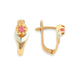 Серьги из серебра с натуральными рубинами