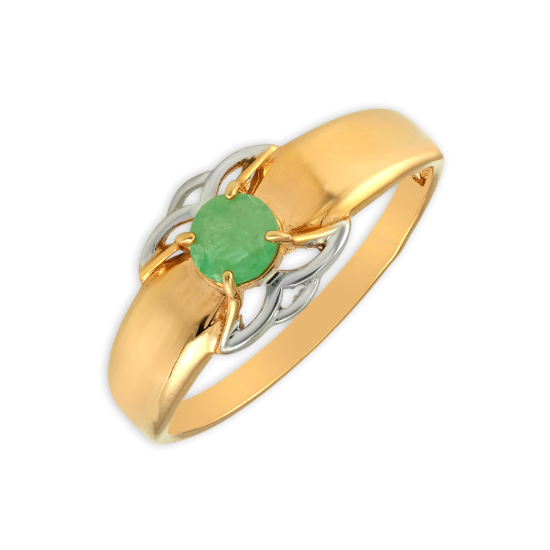 Кольцо из серебра с изумрудом