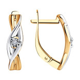 Серьги из серебра с бриллиантом