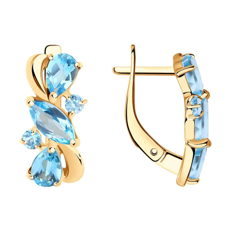 Серьги с топазами