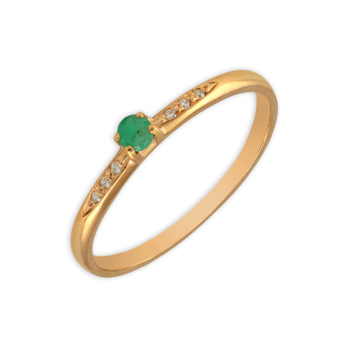 Серебряное кольцо с изумрудом