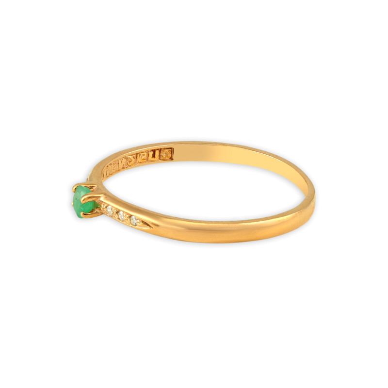 Серебряное кольцо с изумрудом