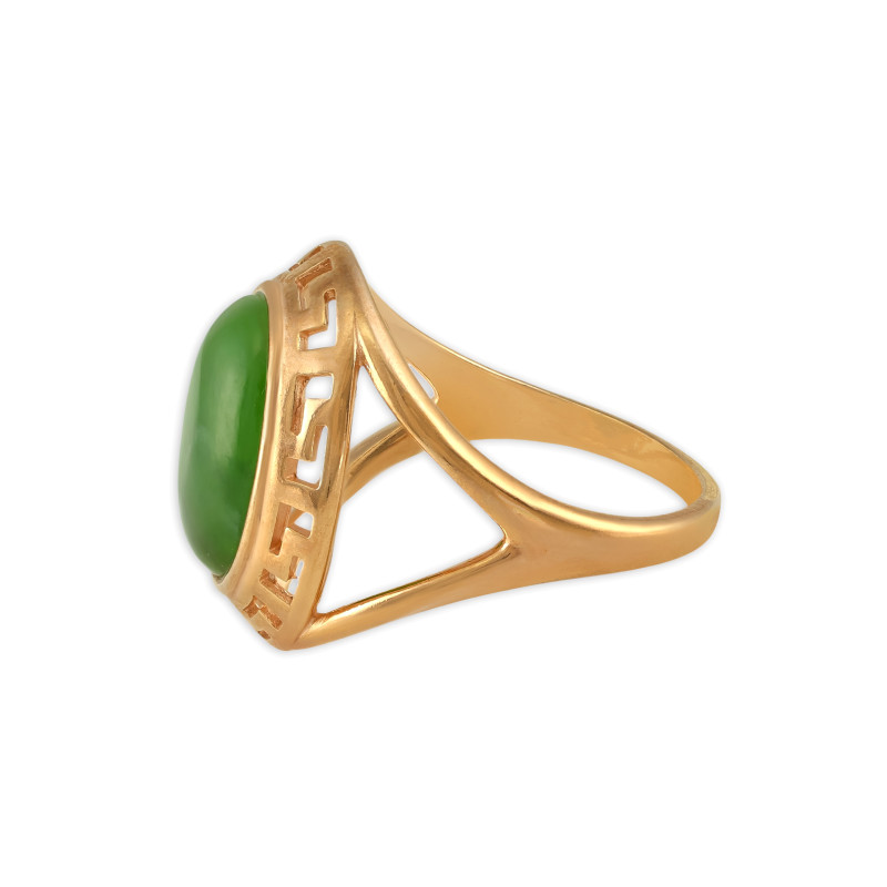 Кольцо из серебра с нефритом