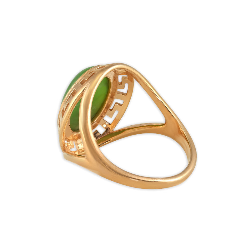 Кольцо из серебра с нефритом