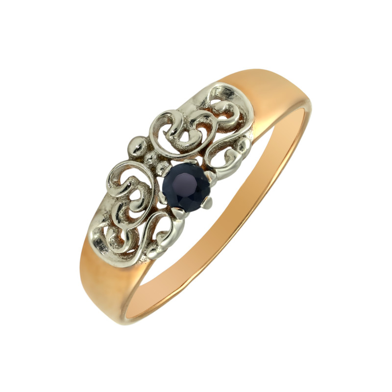 Серебряное кольцо с сапфиром