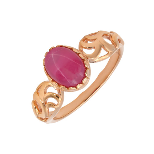 Кольцо серебряное с рубином