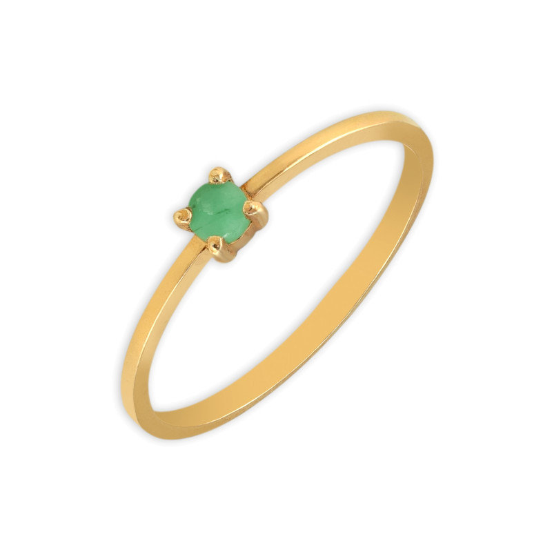 Кольцо из серебра с изумрудом