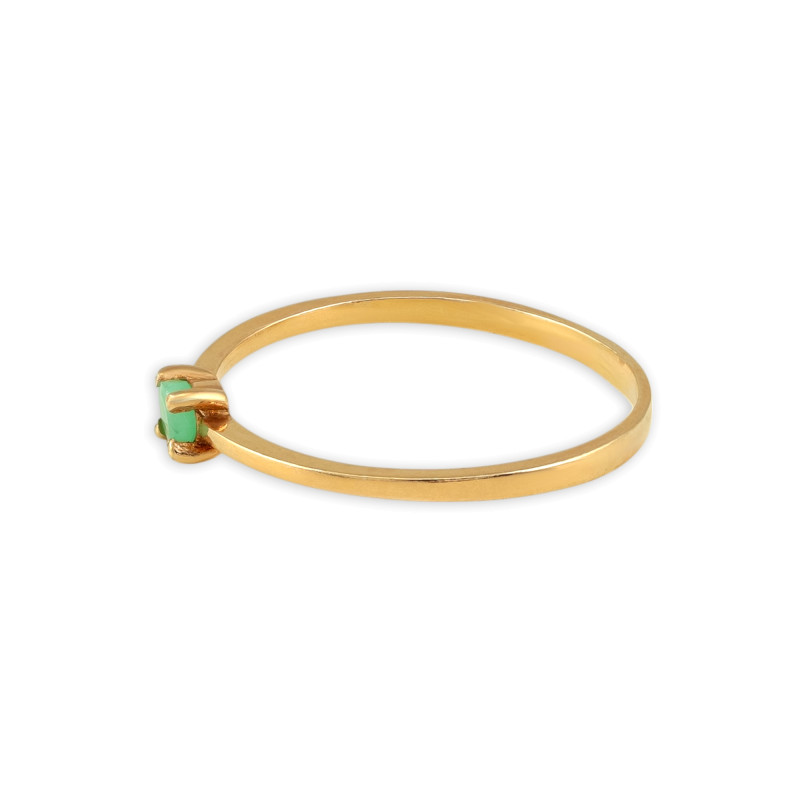 Кольцо из серебра с изумрудом