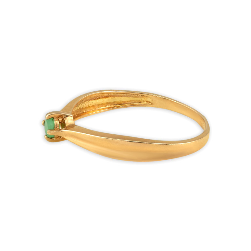 Кольцо серебряное с изумрудом