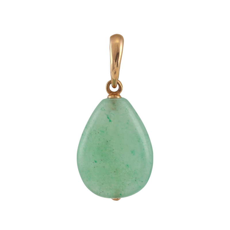 Серебряная подвеска с натуральным нефритом