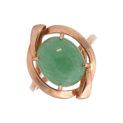 Кольцо из серебра с натуральным нефритом