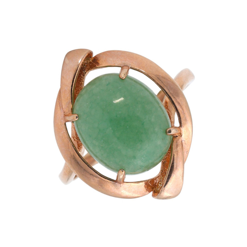 Кольцо из серебра с натуральным нефритом