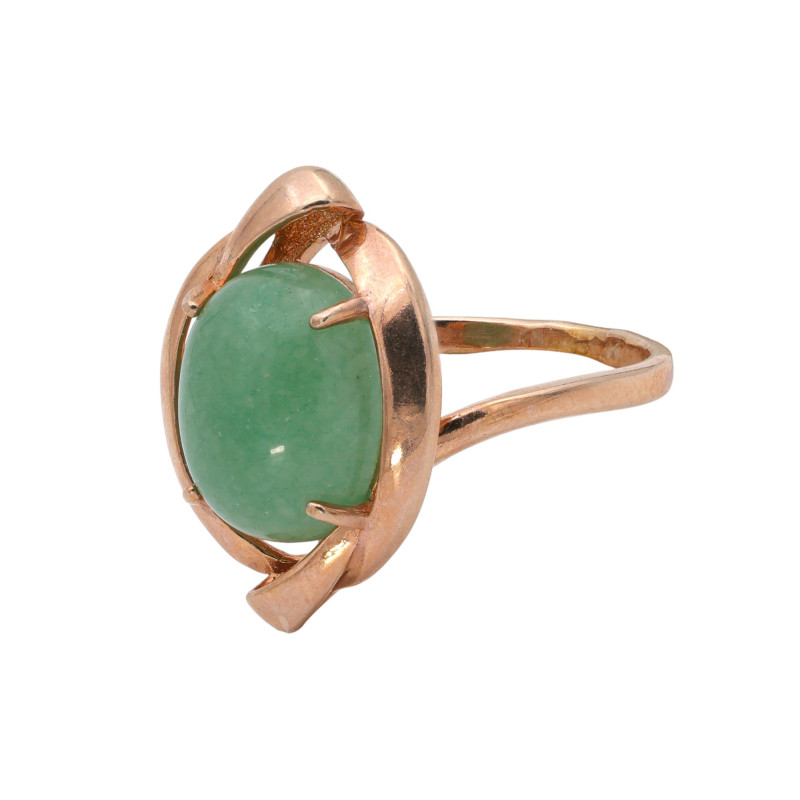 Кольцо из серебра с натуральным нефритом