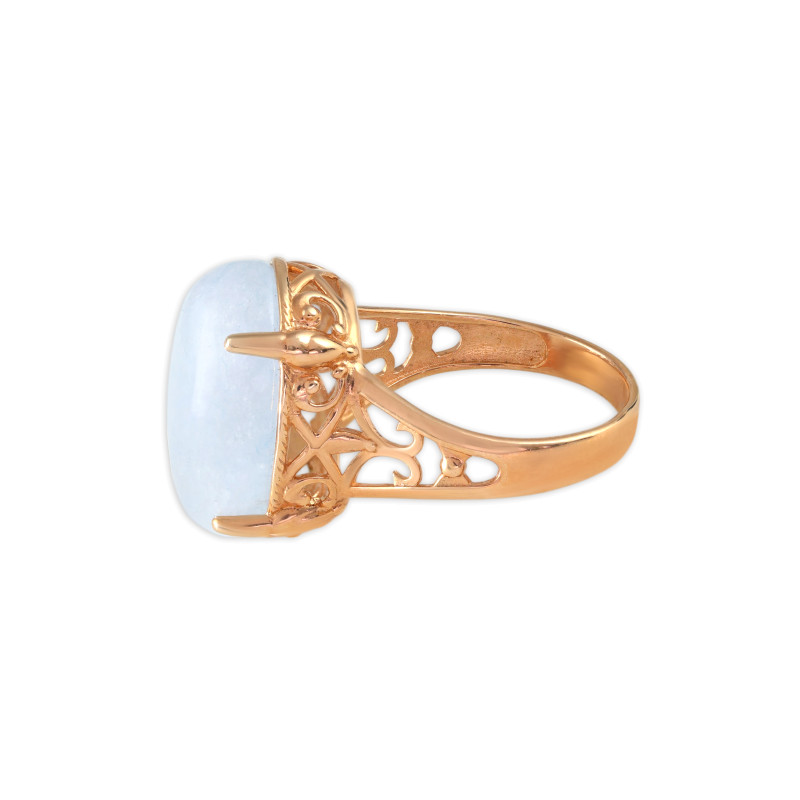 Серебряное кольцо с натуральным аквамарином