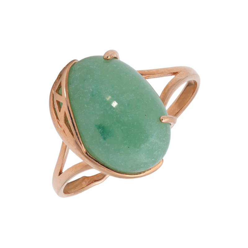 Кольцо из серебра с нефритом