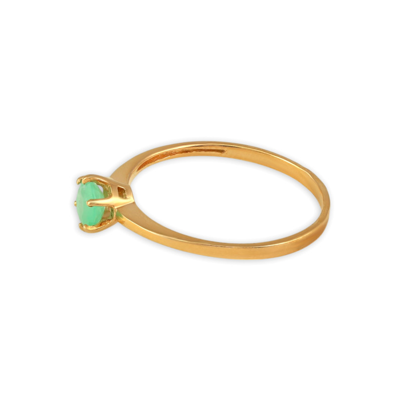 Кольцо из серебра с натуральным изумрудом