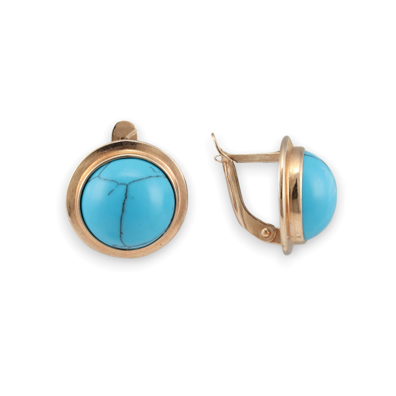 Серьги из серебра с бирюзой