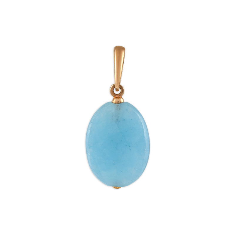 Подвеска из серебра с аквамарином