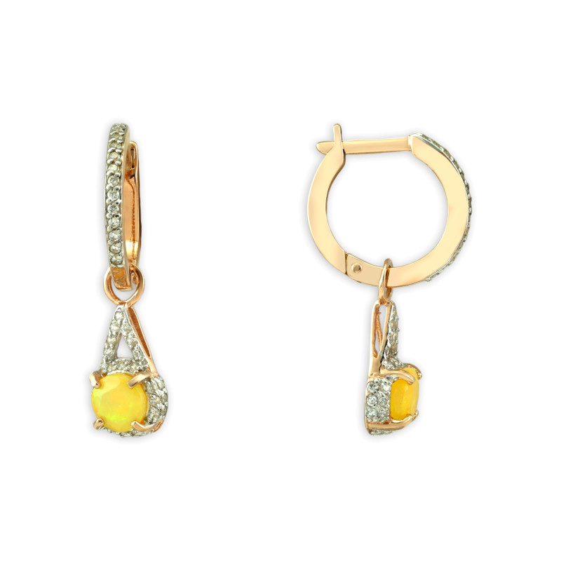 Серебряные серьги с опалами