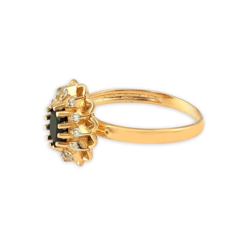 Позолоченное кольцо с опалом