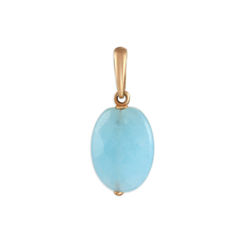 Подвеска из серебра с аквамарином