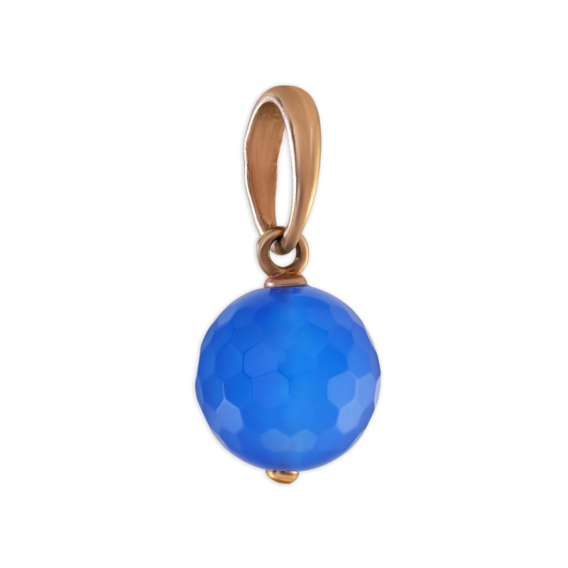 Подвеска из серебра с халцедоном