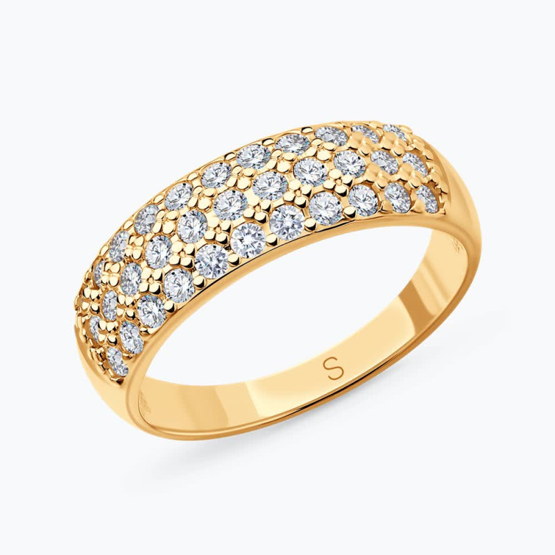 Серебряное кольцо с фианитами