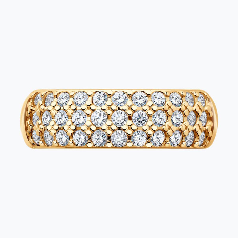 Серебряное кольцо с фианитами