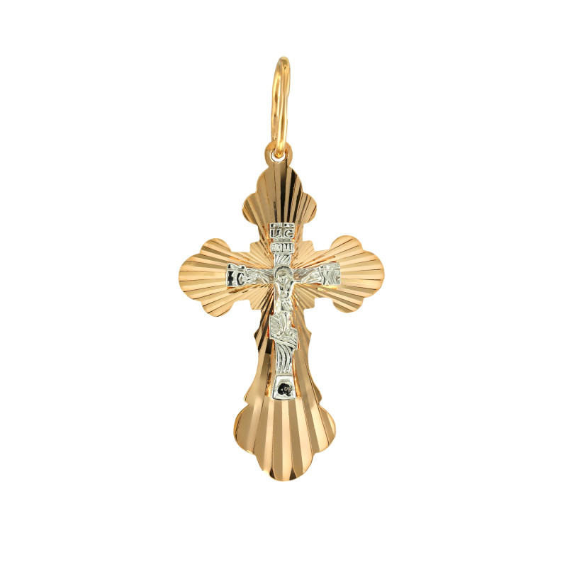 Крест из серебра с позолотой