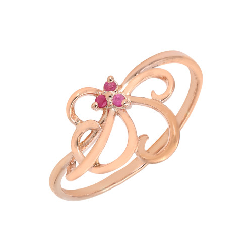 Серебряное кольцо с рубинами