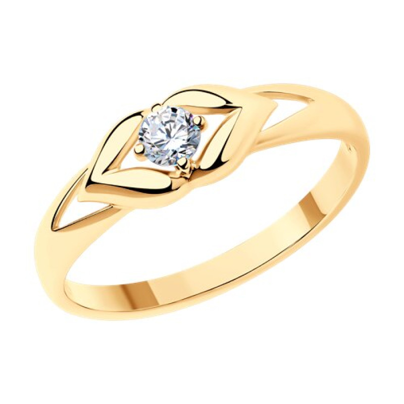 Кольцо с фианитом