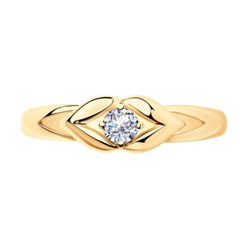 Кольцо с фианитом