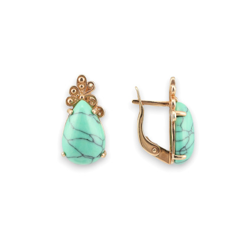 Серьги из серебра с бирюзой