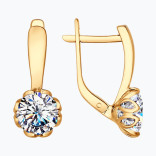 Серебряные серьги с фианитами