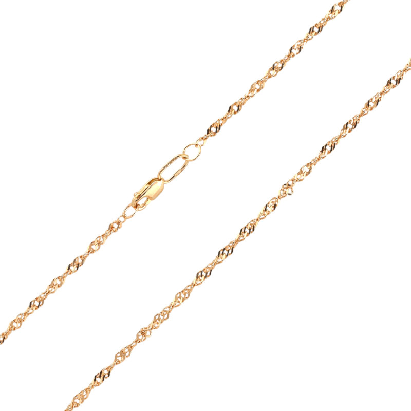 Цепь позолоченная плетения сингапур