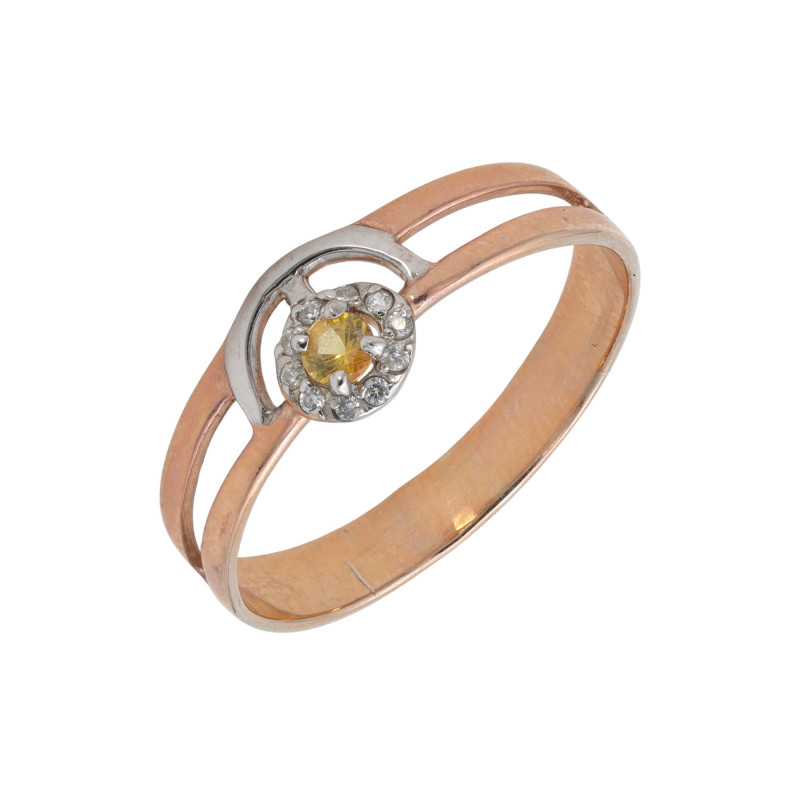 Кольцо из серебра с сапфиром падпараджа