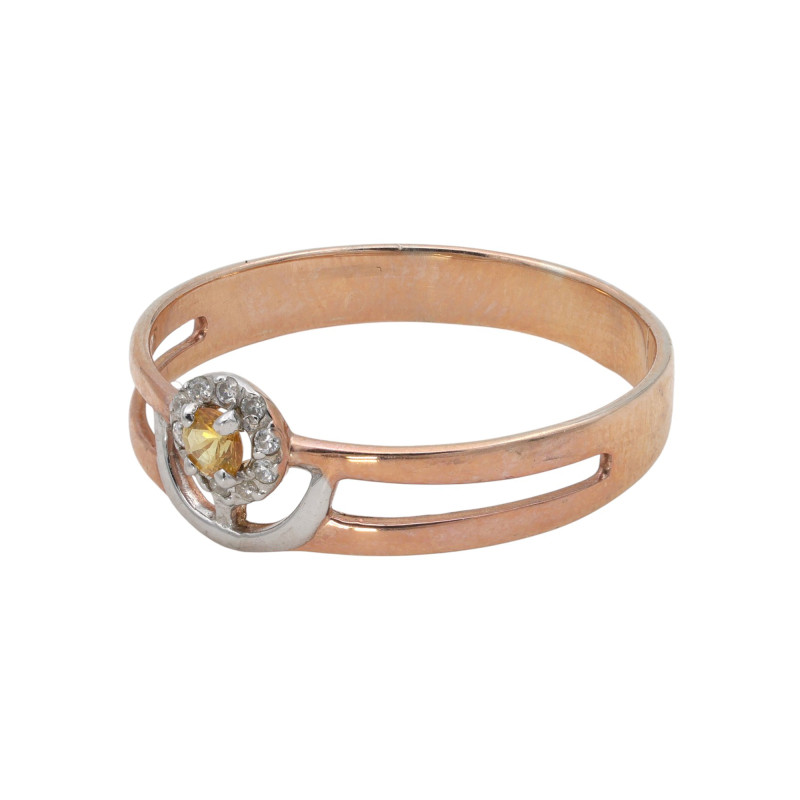 Кольцо из серебра с сапфиром падпараджа