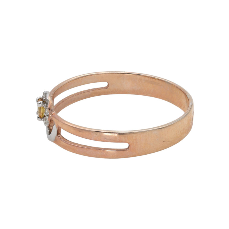 Кольцо из серебра с сапфиром падпараджа