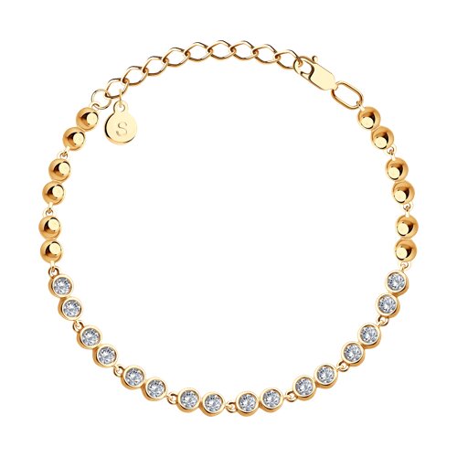 Серебряный браслет с фианитами