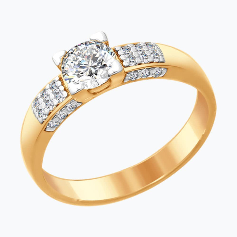 Серебряное кольцо с фианитами