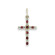 Серебряный крест с рубином и бриллиантами