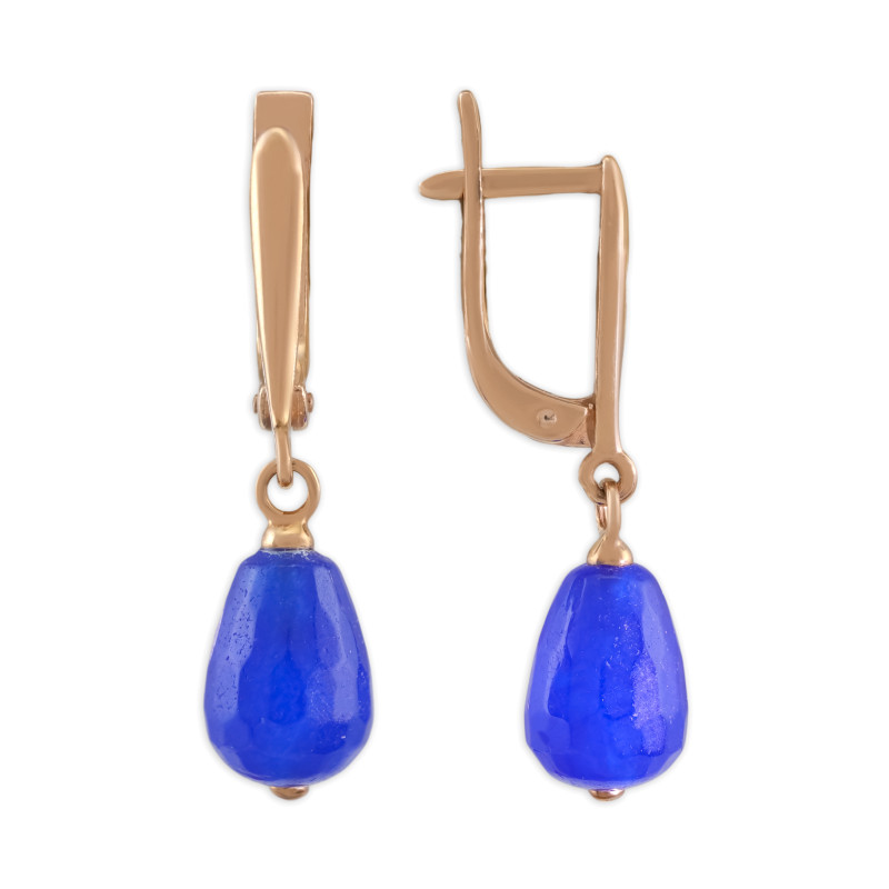 Серьги серебряные с натуральным халцедоном