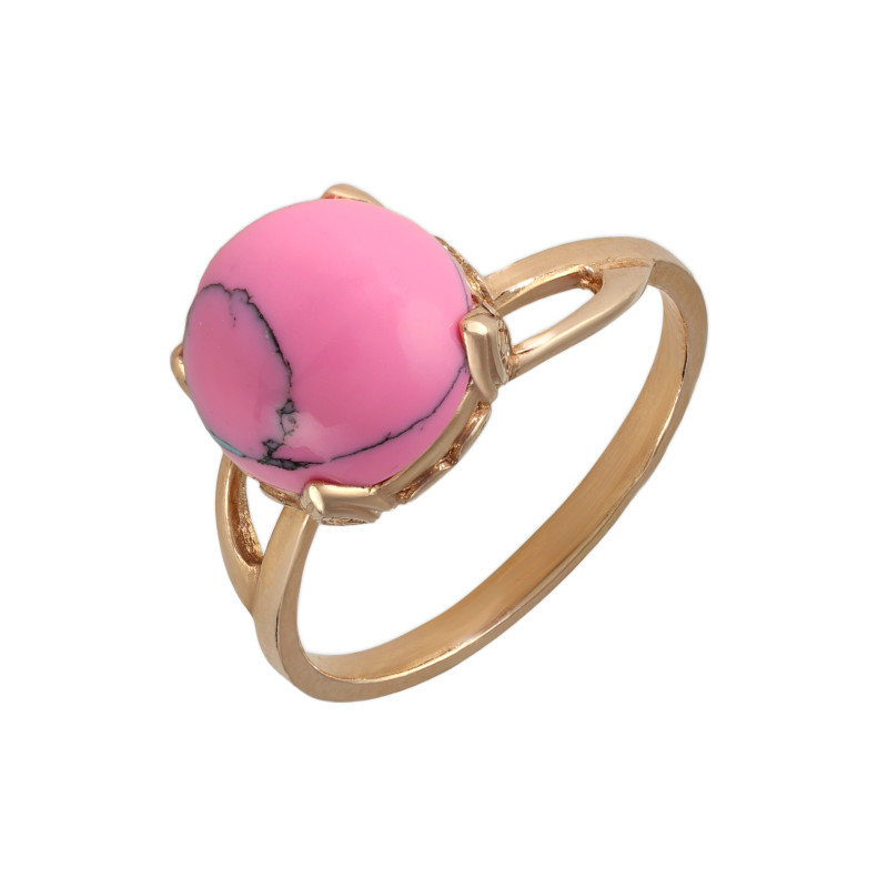 Кольцо из серебра с ониксом и фианитами